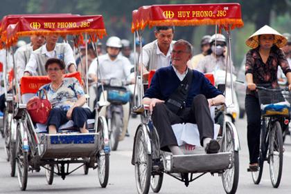 Pedicabs in Hanoi old quarter